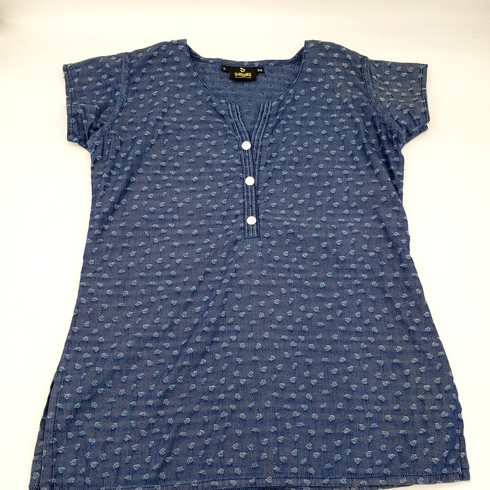 Diya Design Studio Girls Short Sleeve Tunic Blouse Large 24